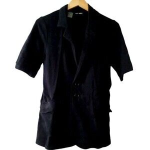 LinQ Los Angeles Cotton Modal Single Breasted Lapel Short Sleeve Ladies Blazer S